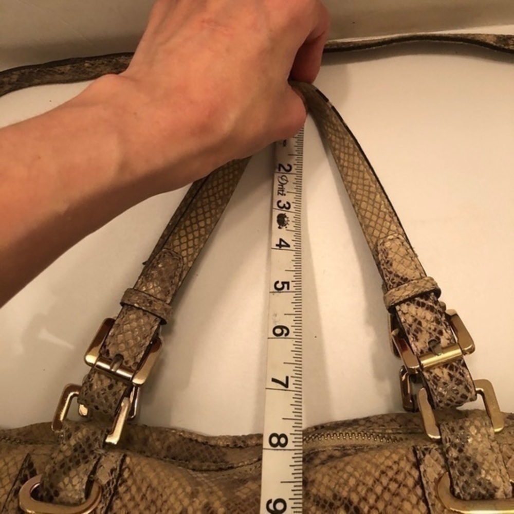 Michael kors snakeskin python embossed leather bag - image 6